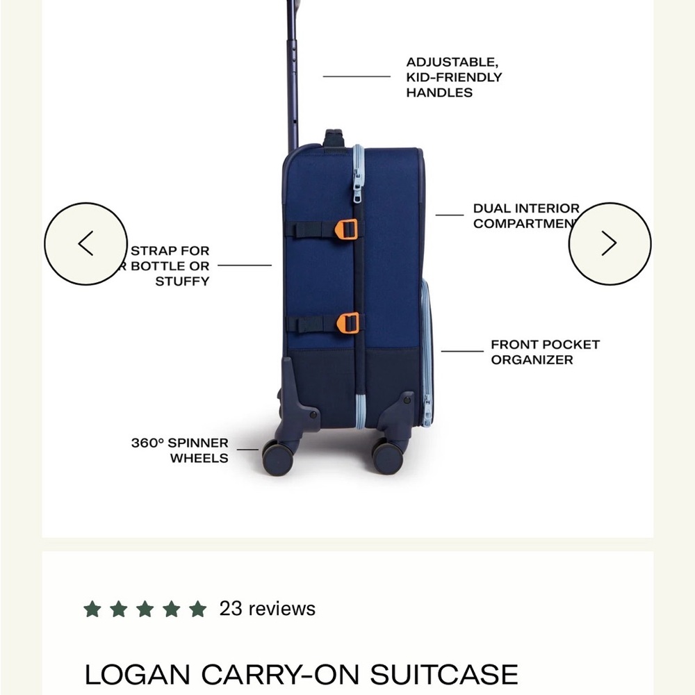 STATE Logan Kids Canvas Bag in Blue Ombre - Picture 9 of 11
